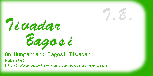 tivadar bagosi business card